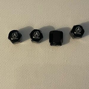 Acura Valve Stem Caps in Black Set of 4 NWT